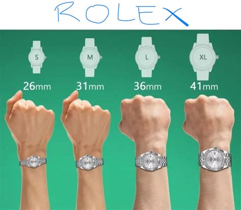 rolex different sizes